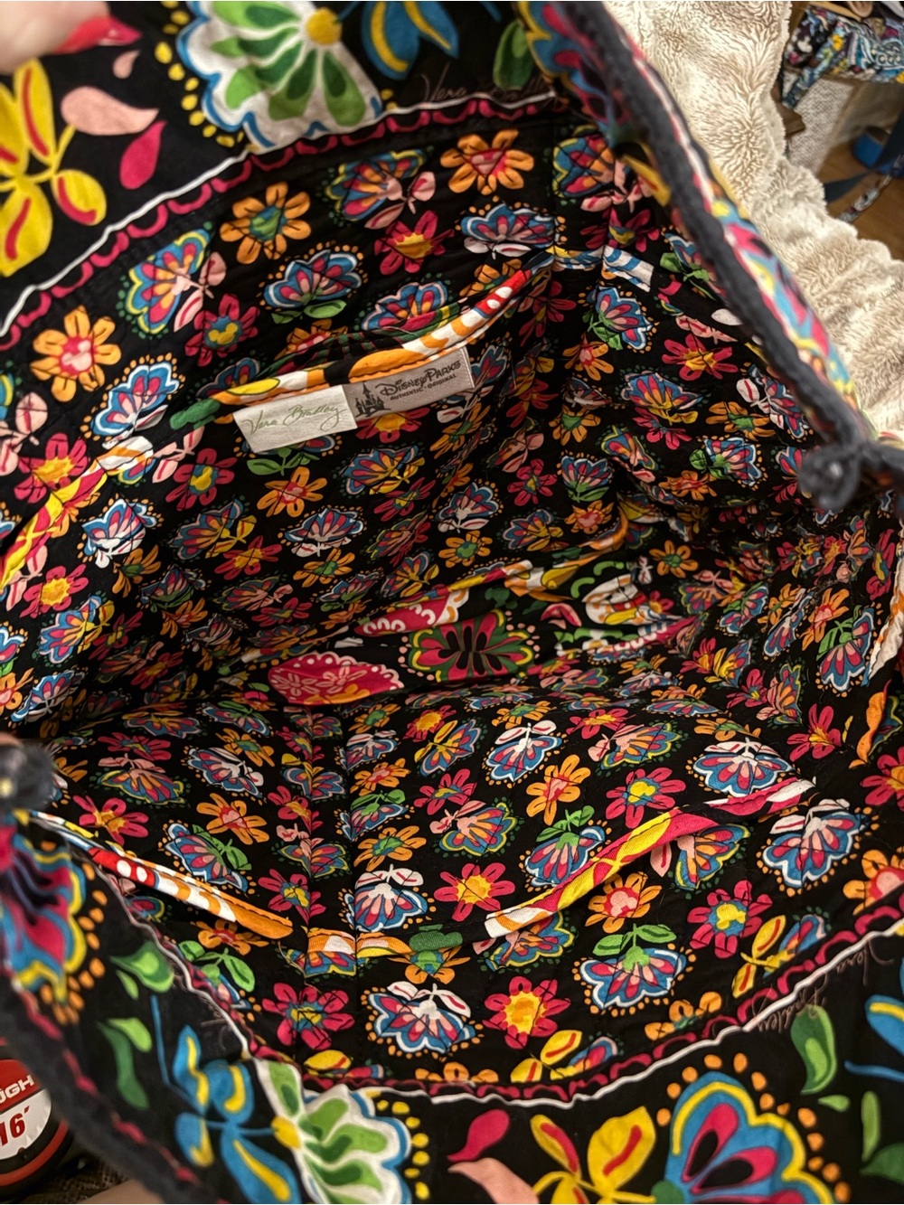 Disney Parks Mickey & Minnie Vera Bradley Original Large Quilted Tote Bag - Picture 10 of 16